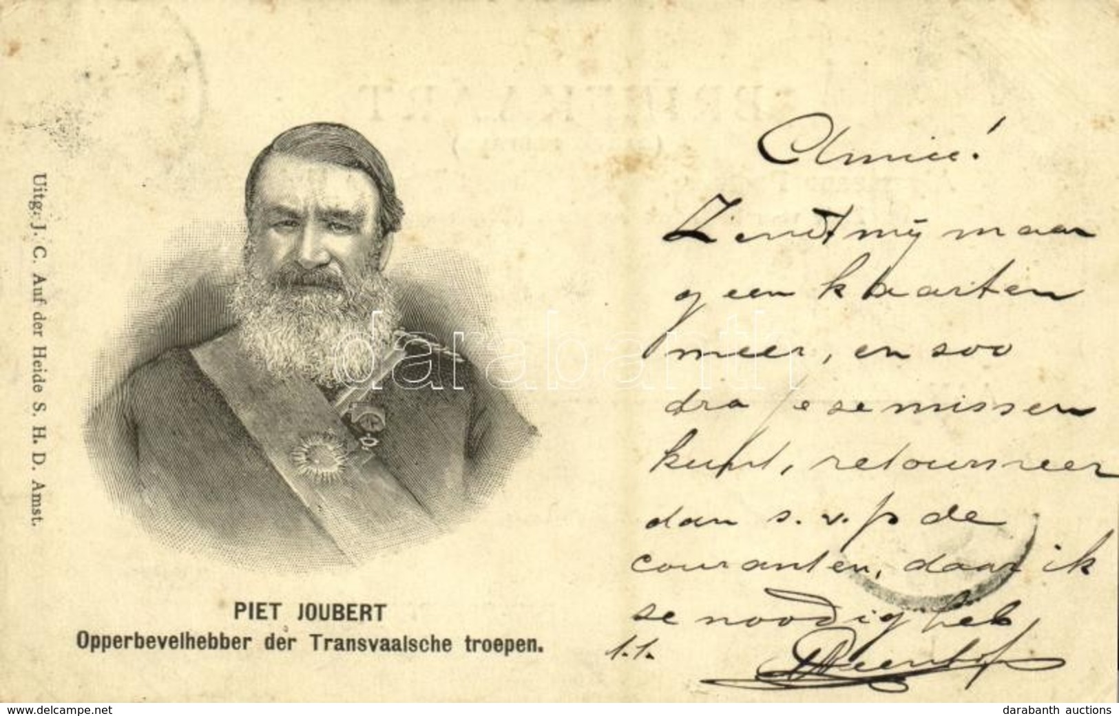 T2 1900 Piet Joubert, Opperbevelhebber Der Transvaalsche Troepen / General Of The Transvaal Troops In The First Boer War - Unclassified