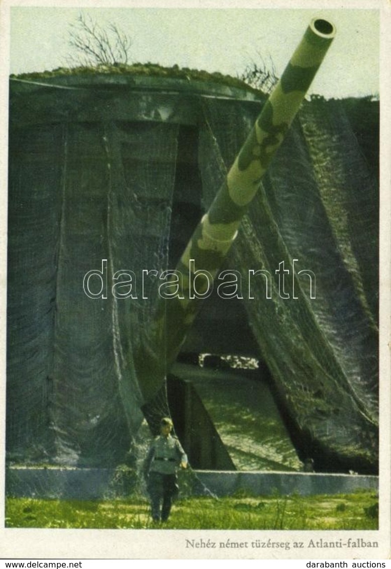 ** T2 Nehéz Német Tüzérség Az Atlanti-falban. Tritschler Haditudósító Felvétele / WWII German Military - Ohne Zuordnung