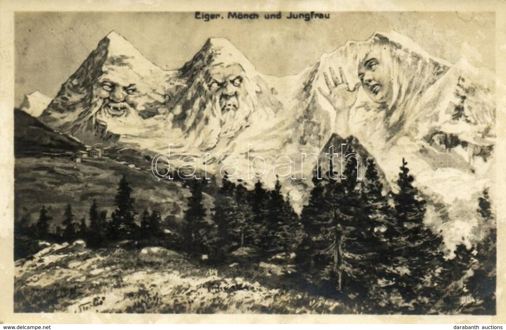 T1/T2 1929 Eiger, Mönch Und Jungfrau / Mountains With Faces, Edition Art. Perrochet-Matile - Unclassified