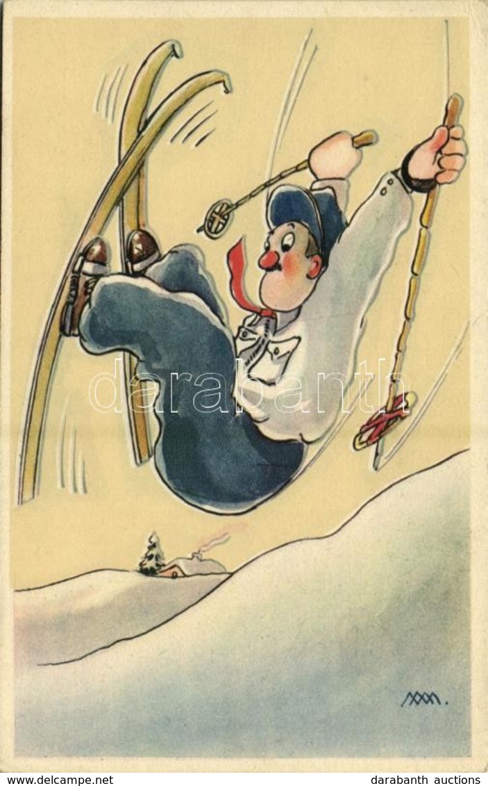 ** T2 Winter Sport Art Postcard. Skiing. Cecami N. 1010. - Ohne Zuordnung