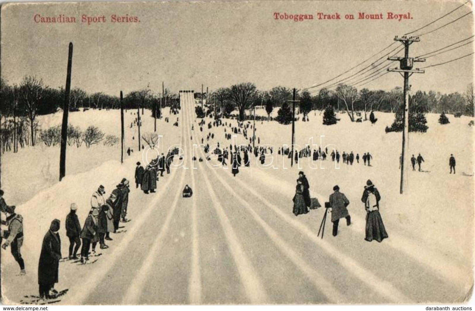 T2/T3 1906 Canadian Sport Series. Toboggan Track On Mount Royal, Winter Sport, Sledding (EK) - Sin Clasificación