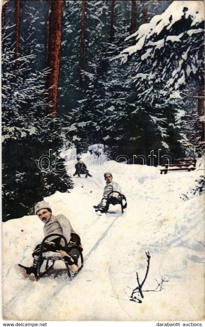 T2/T3 Téli Sport, Szánkózók / Wintersport / Winter Sport, Sledding Men (EK) - Ohne Zuordnung