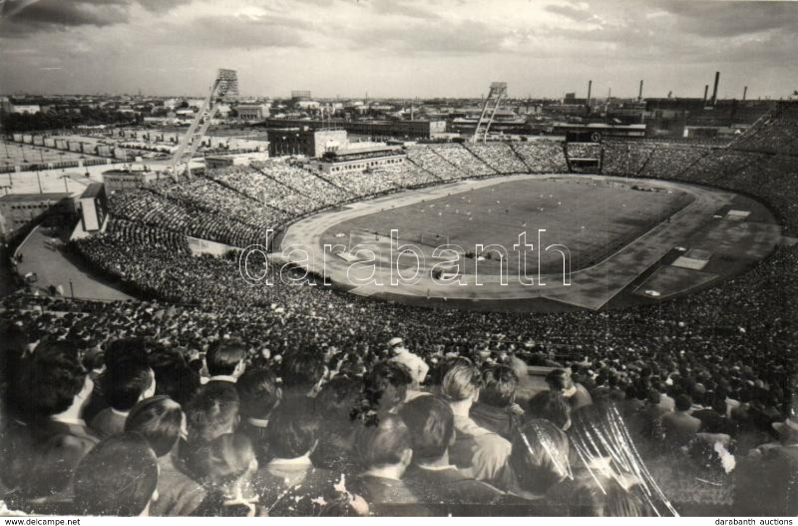 T2/T3 1965 Budapest, Népstadion (Puskás Ferenc Stadion), Labdarúgó Mérkőzés. Képzőművészeti Alap Kiadóvállalat. Fotó Jár - Ohne Zuordnung