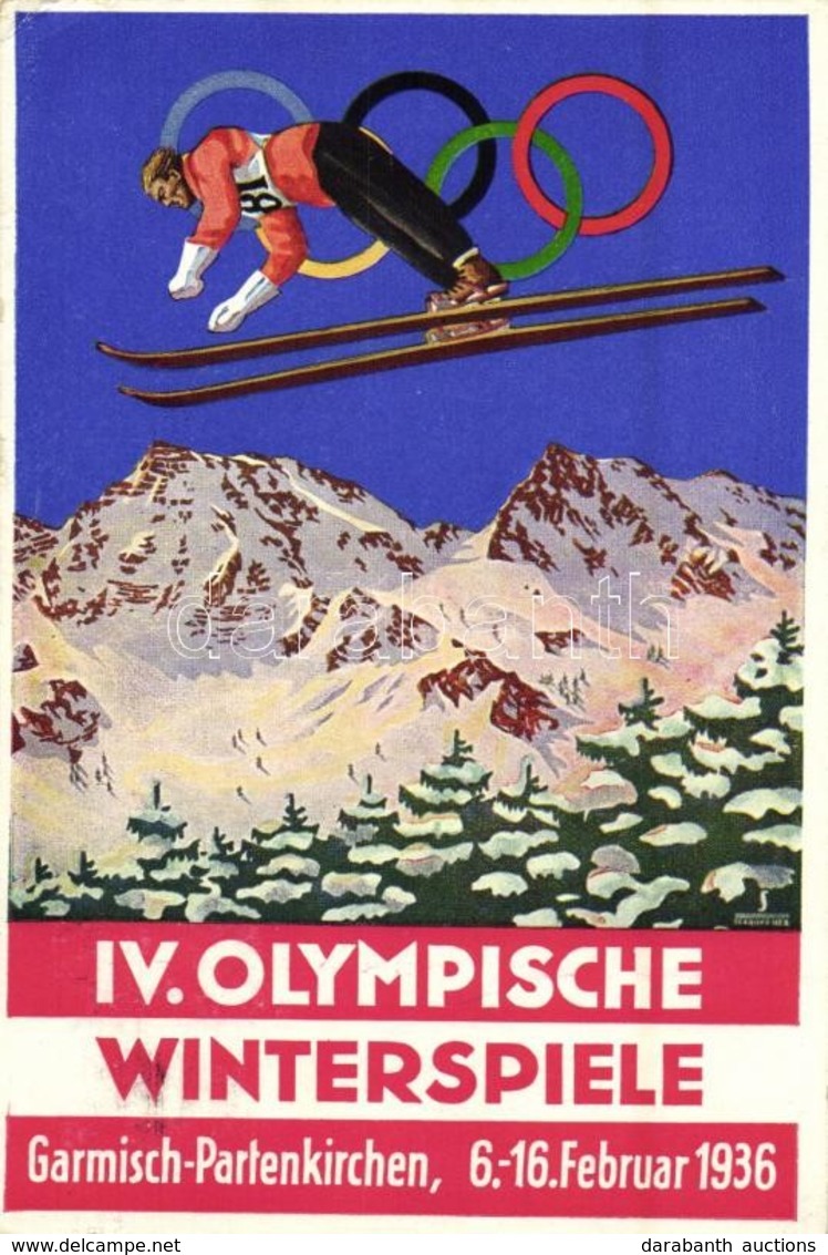 ** T2/T3 1936 Garmisch-Partenkirchen IV. Olympische Winterspiele / Winter Olympics In Garmisch-Partenkirchen Advertiseme - Unclassified