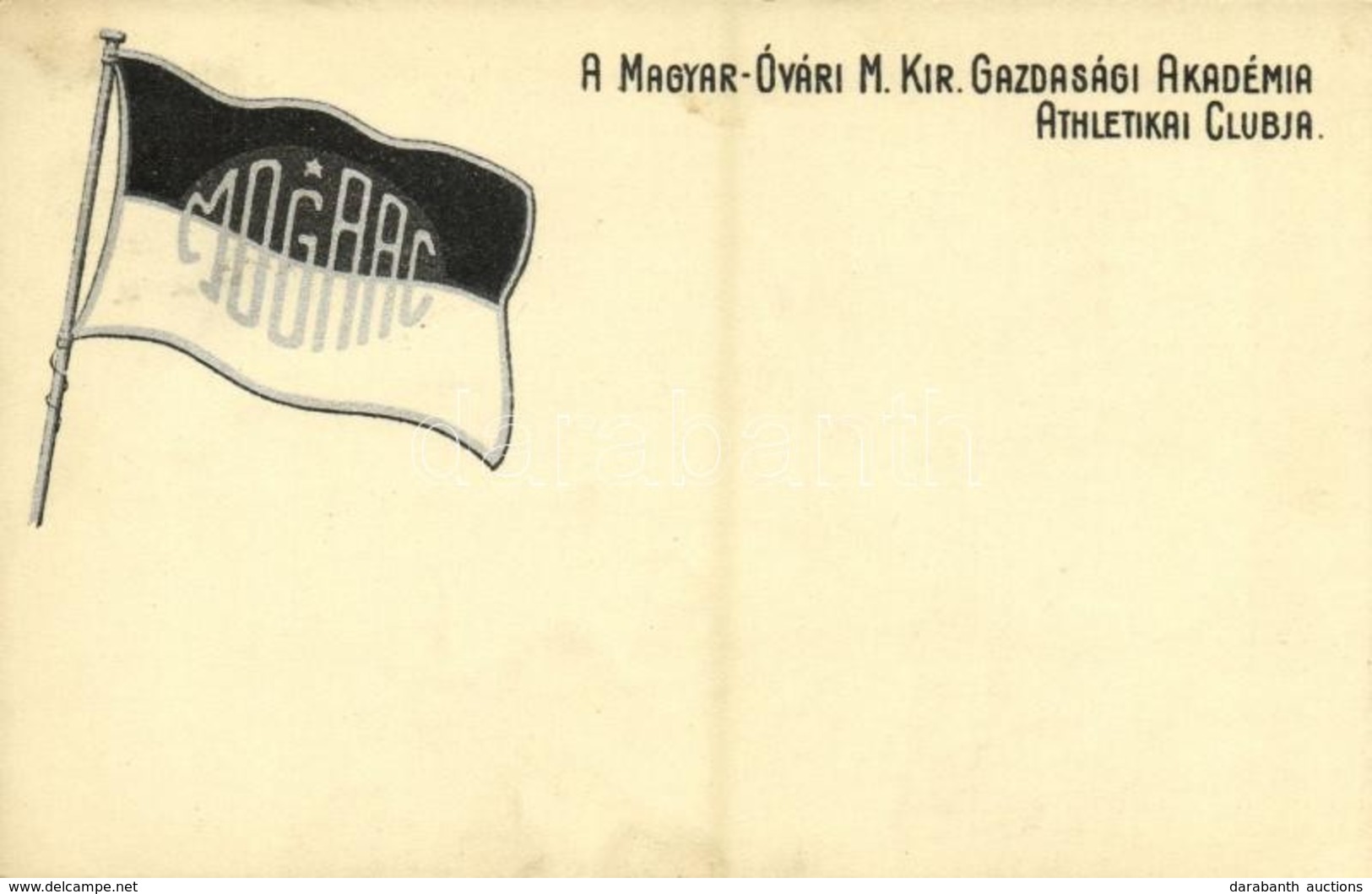T2 1936 A Magyar-Óvári (magyaróvári) M. Kir. Gazdasági Akadémia Atlétikai Clubja / Flag Of MOGAAC, A Hungarian Athletic  - Ohne Zuordnung