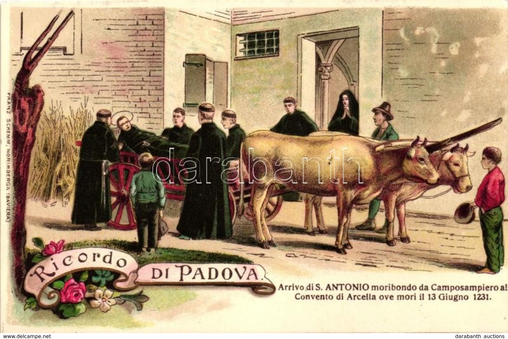 * T2 Ricordo Di Padova, Arrivo Di S. Antonio Moribondo Da Camposampiero Al Conento Di Arcella Ove Mori Il 13 Giugno 1231 - Ohne Zuordnung