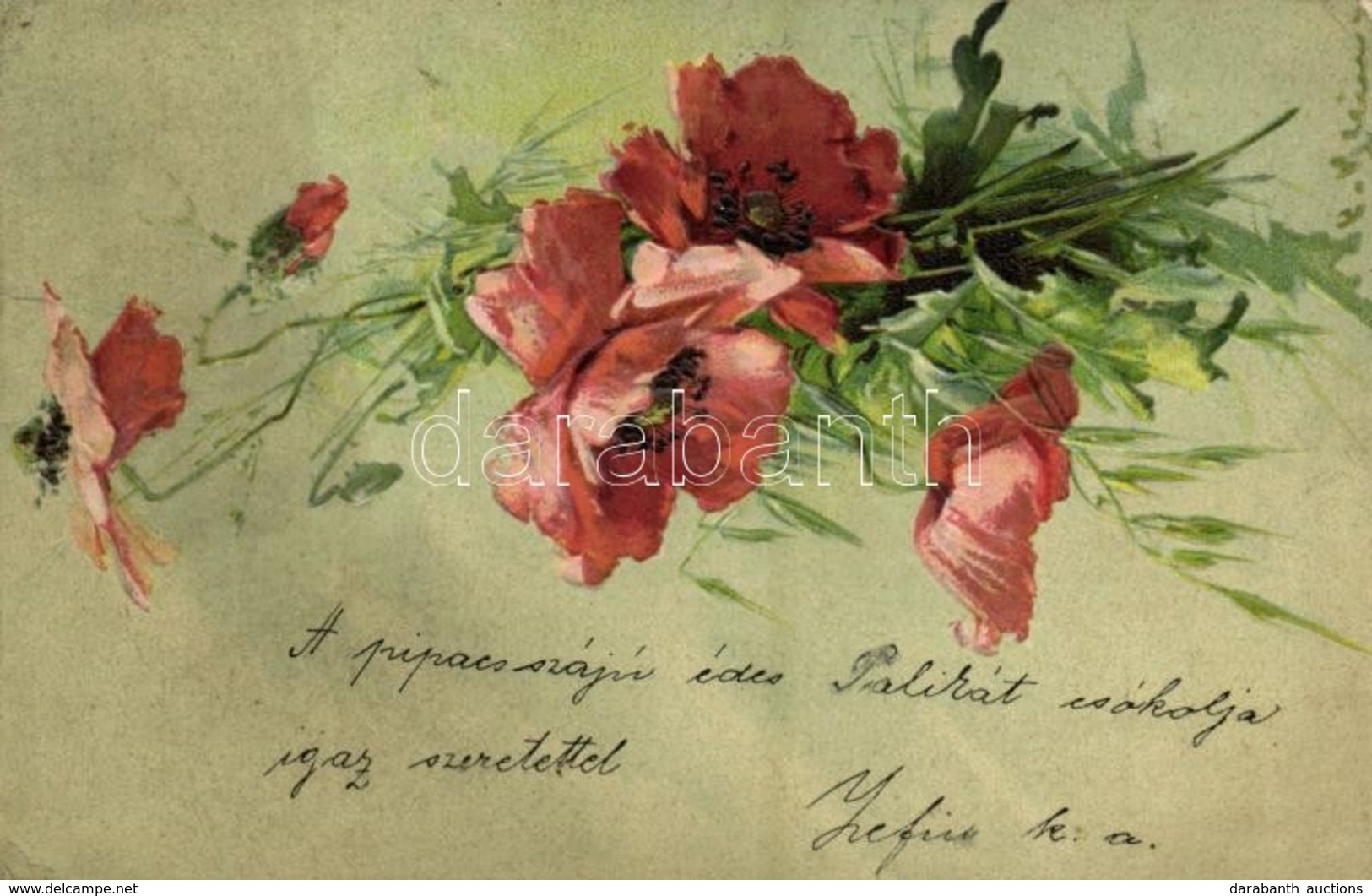 T2/T3 Flower, Emb. Litho, Artist Signed (EK) - Ohne Zuordnung