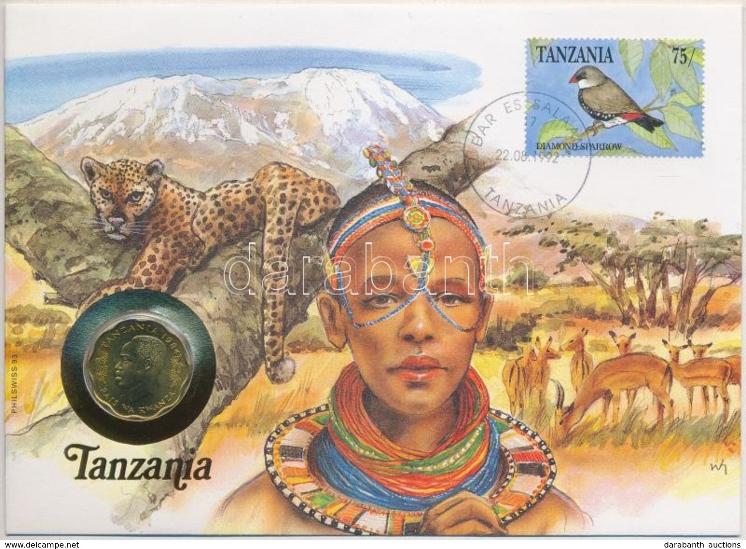 Tanzánia 1984. 10c Felbélyegzett Borítékban, Bélyegzéssel, Német Nyelvű Leírással T:1 
Tanzania 1984. 10 Cents In Envelo - Unclassified