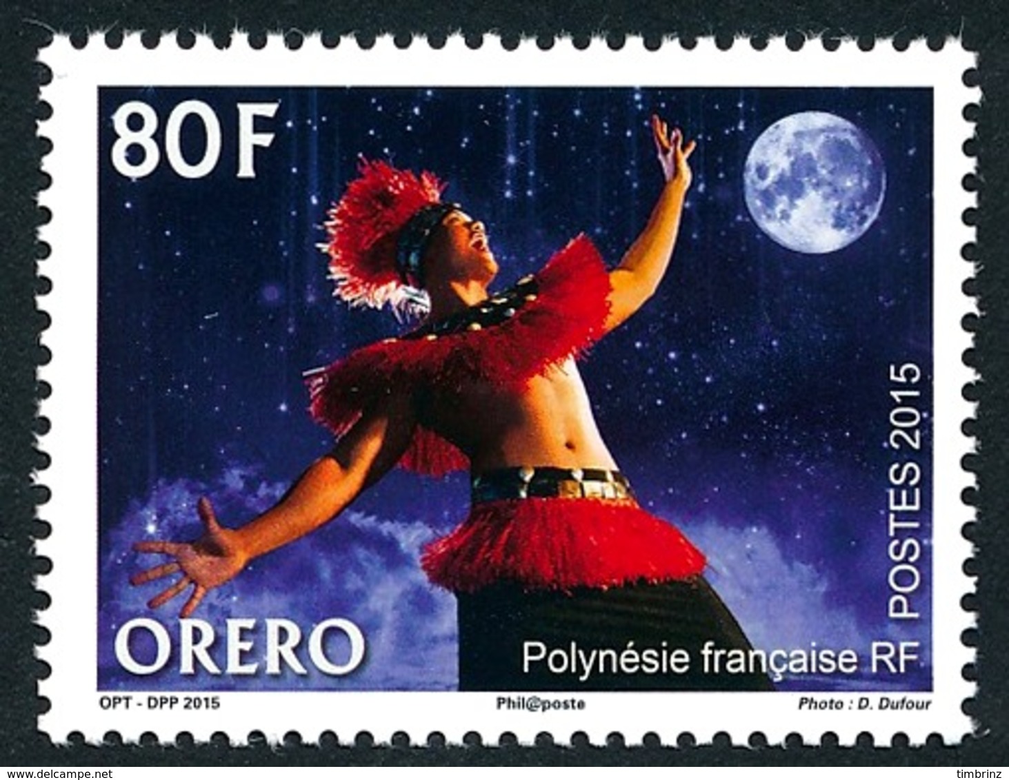 POLYNESIE 2015 - Yv. 1089 **  - Art Oratoire 'Orero'  ..Réf.POL24984 - Neufs