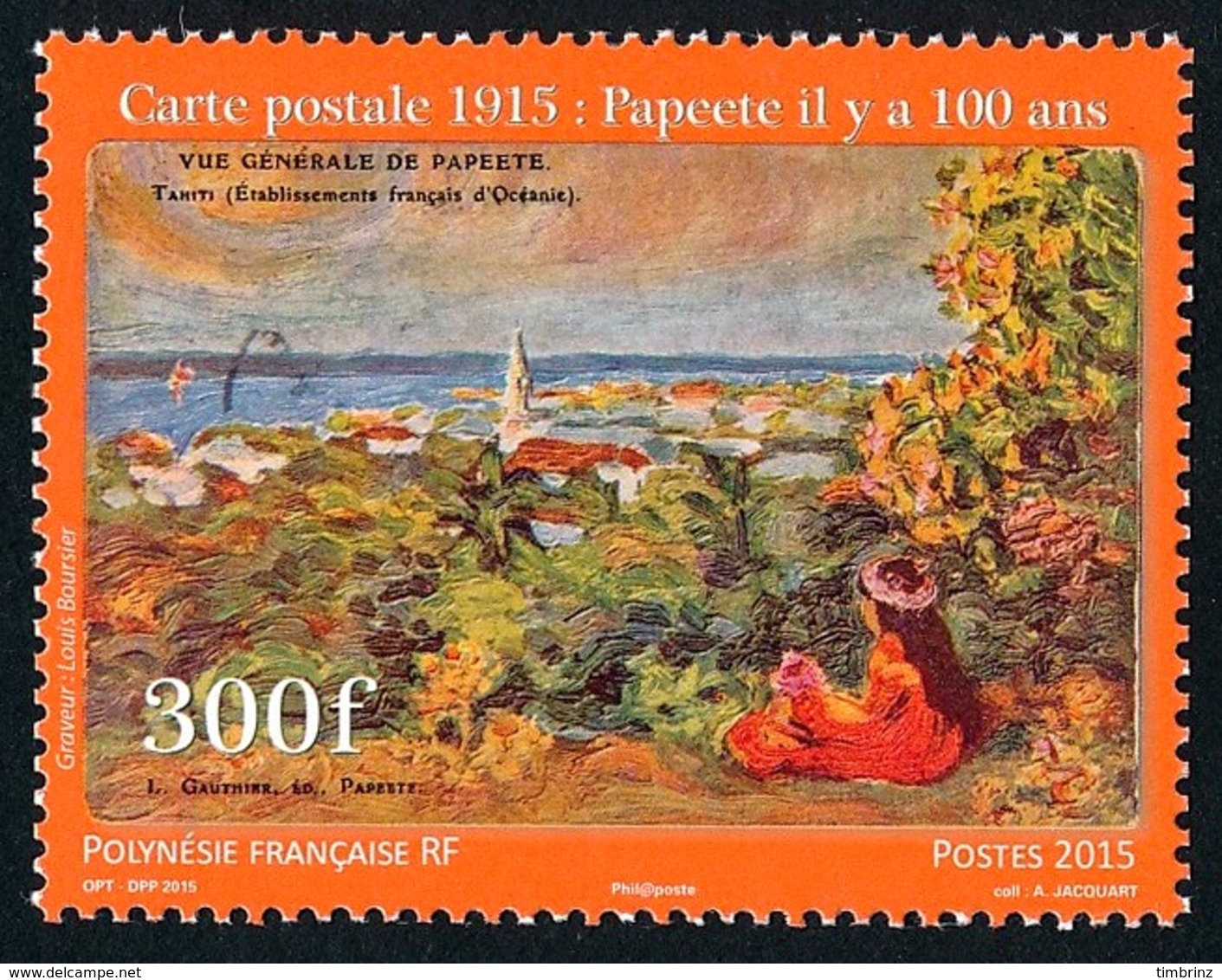 POLYNESIE 2015 - Yv. 1093 **  - Carte Postale De 1915  ..Réf.POL24987 - Unused Stamps
