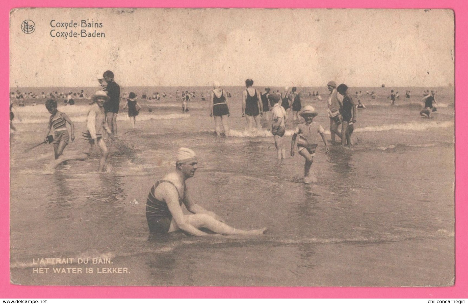 Koksijde - Coxyde Bains - Coxyde Baden - L'Attrait Du Bain - Het Water Is Lekker - Animée - Edit. NELS THILL - 1933 - Koksijde