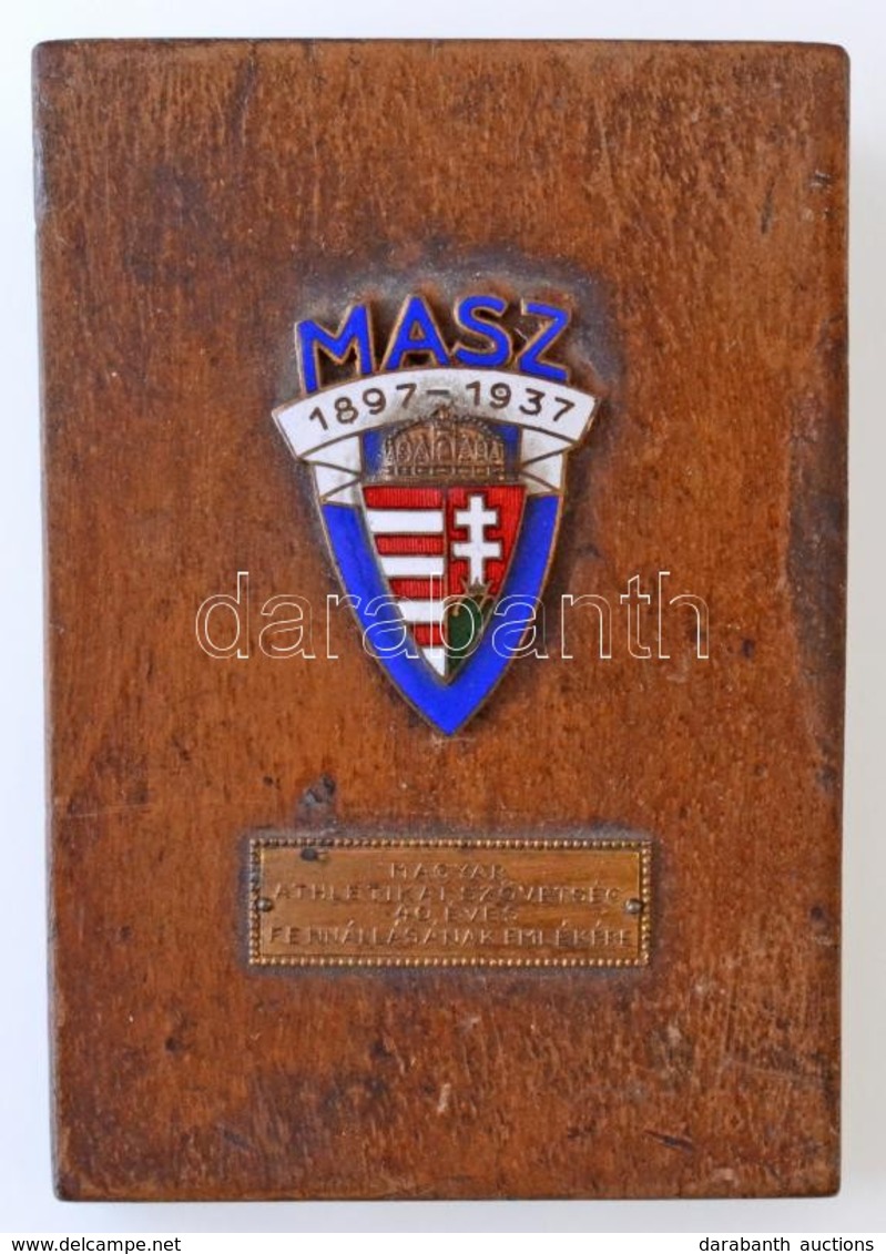 1937. 'MASZ 1897-1937' Zománcozott Jelvény (34x25mm) Valamint 'Magyar Athletikai Szövetség 40 éves Fennállásának Emlékér - Ohne Zuordnung