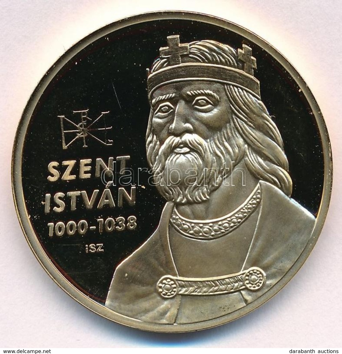 Ifj. Szlávics László (1959-) 2011. 'Nagy Magyarok / Szent István 1000-1038' Aranyozott Cu Emlékérem (40mm) T:PP Kis Ph. - Unclassified