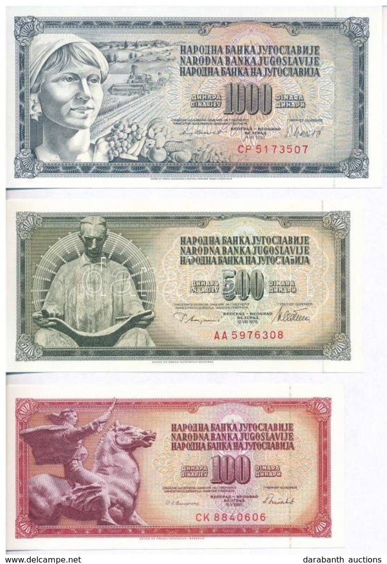 Jugoszlávia 1968. 5D + 1978. 10D + 20D + 500D + 1981. 50D + 1000D + 1986. 100D T:I
Yugoslavia 1968. 5 Dinara + 1978. 10  - Unclassified