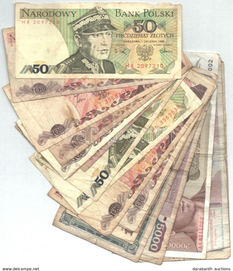 20db-os Vegyes Külföldi Bankjegy Tétel, Közte Jugoszlávia, Lengyelország T:III,III-,IV
20pcs Of Various Banknotes, Inclu - Unclassified