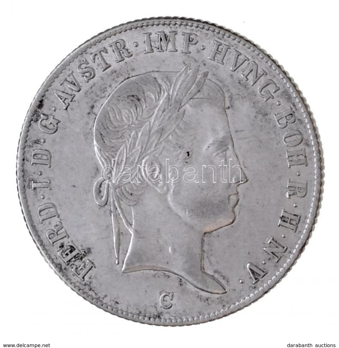 Ausztria 1844C 20Kr Ag 'Ferdinánd' (6,69g) T:1-,2 Kis Ph.
Austria 1844C 20 Kreuzer Ag 'Ferdinand' (6,69g) C:AU,XF Small  - Ohne Zuordnung