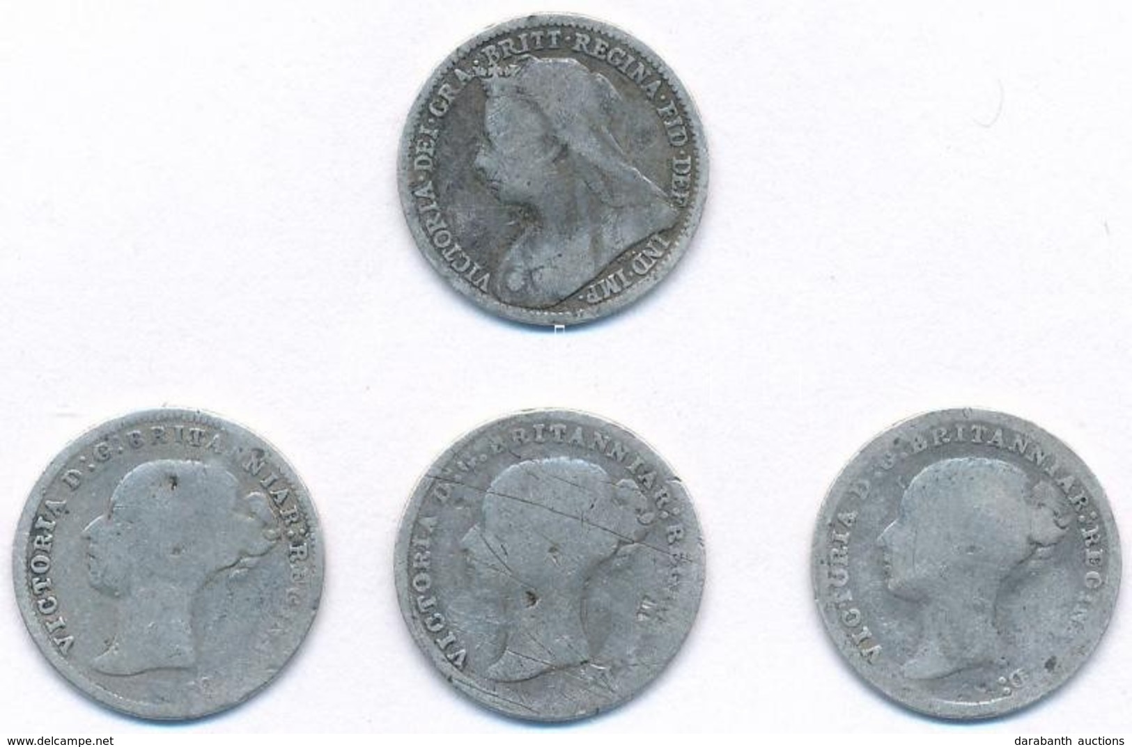 Nagy-Britannia 1877-1898. 3p Ag 'Viktória' (4xklf) T:3,3-
Great Britain 1877-1898. 3 Pence Ag 'Victoria' (4xdiff) C:F,VG - Unclassified