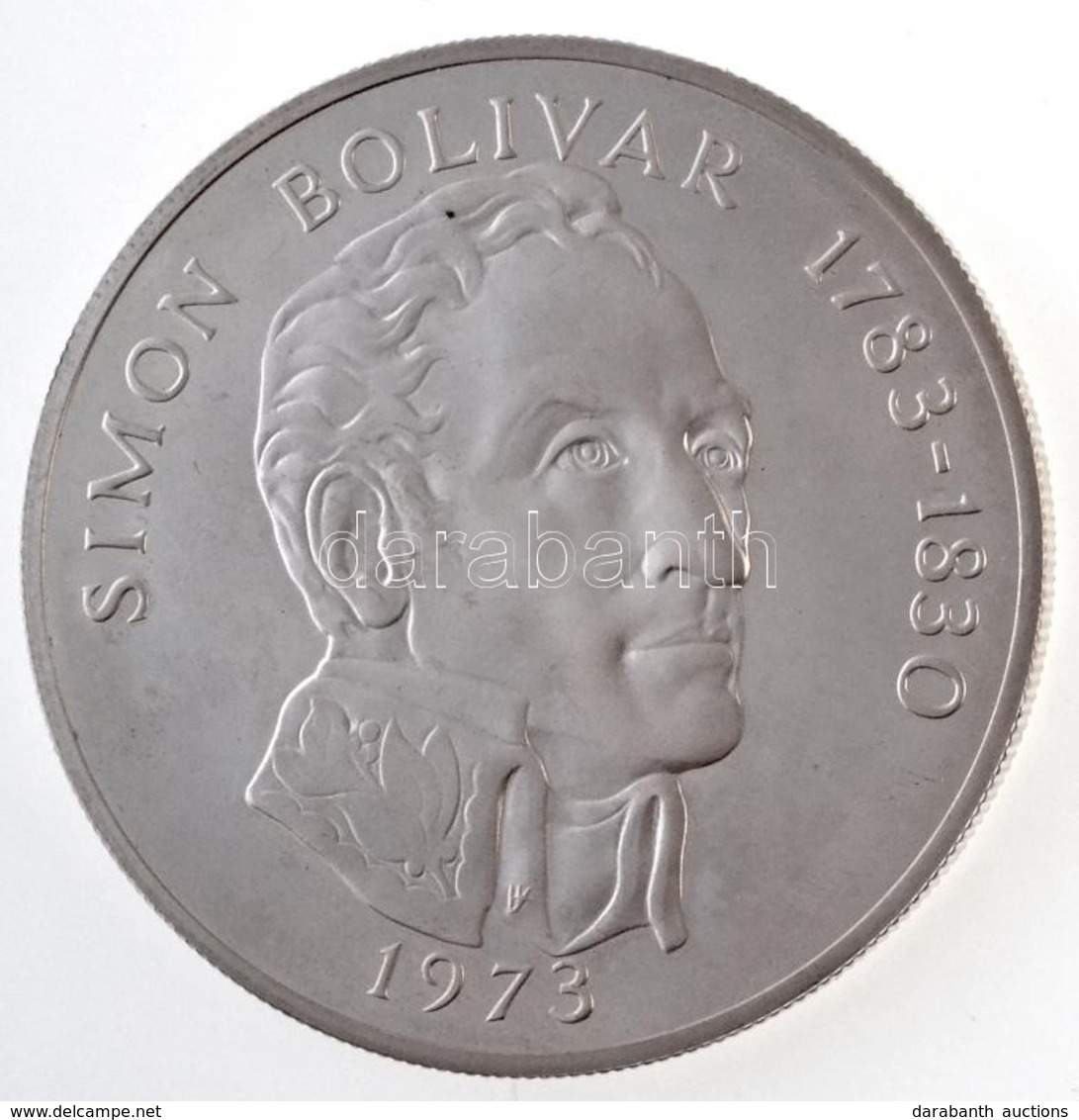 Panama 1973. 20B Ag 'Simon Bolivar' Sérült Díszdobozban, (129,59g/0.925) T:BU - Unclassified