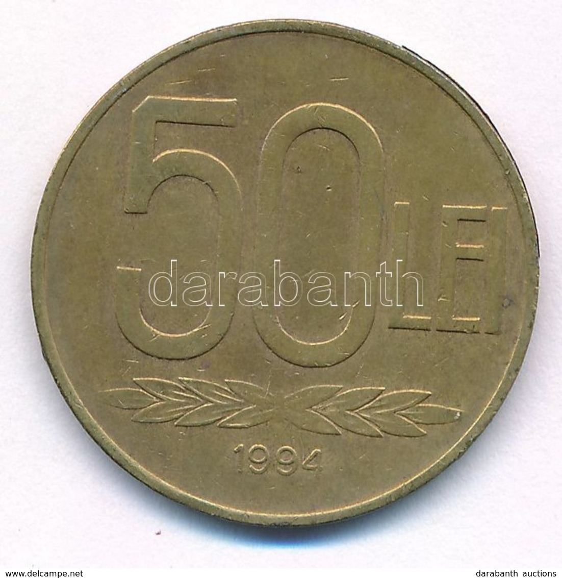 Románia 1994. 50L Sárgaréz-acél Technológiai Hibás Veret T:1-
Romania 1994. 50 Lei Brass-steel Struck With Technological - Unclassified