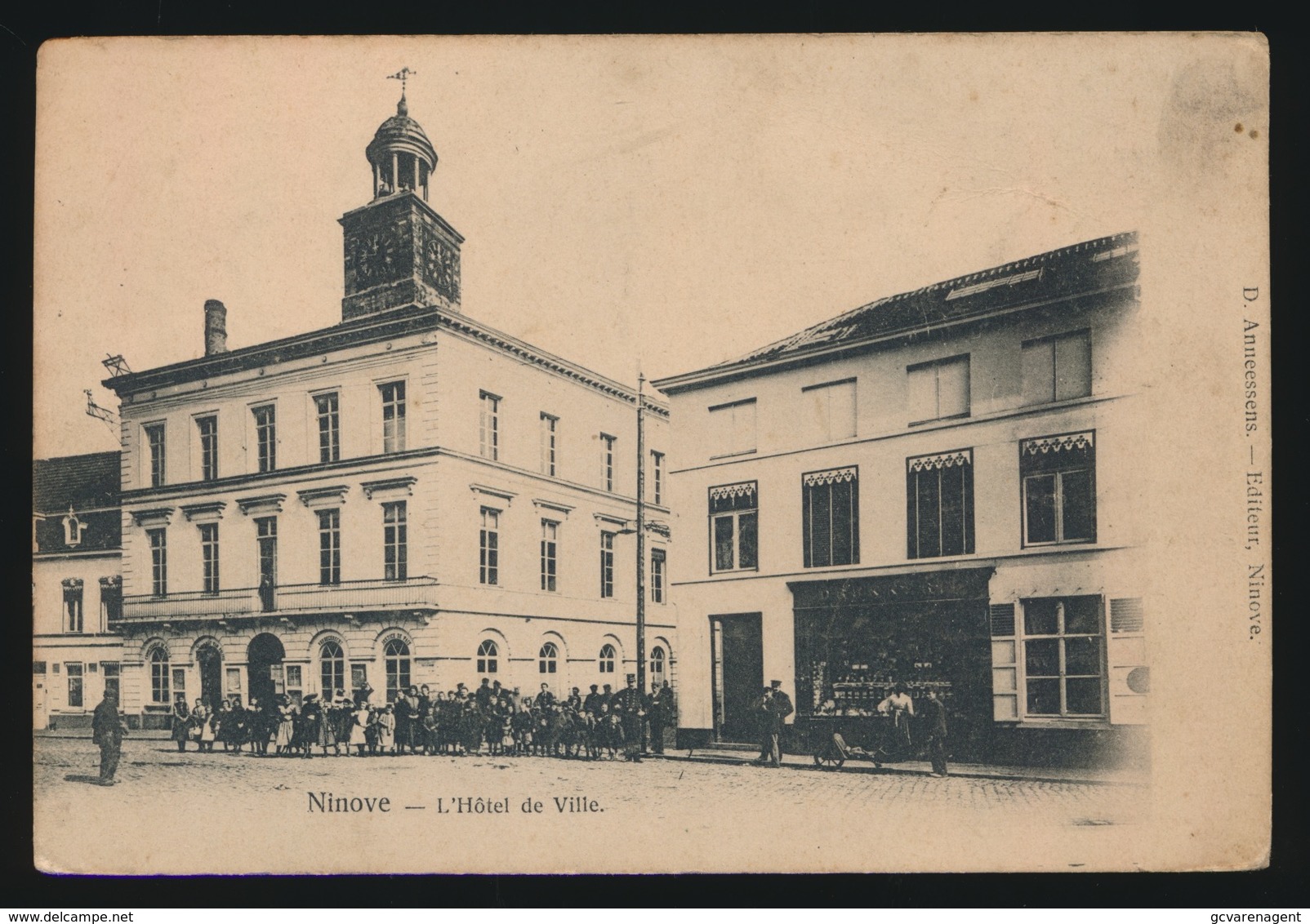 NINOVE  L'HOTEL DE VILLE  ZIE SCAN 2 LIJMREST ACHTERAAN - Ninove