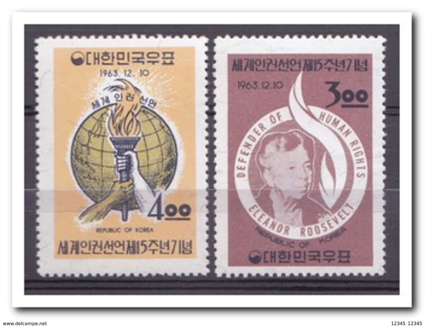 Zuid Korea 1963, Postfris MNH, 15th Anniversary Of The Proclamation Of Human Rights - Korea, South