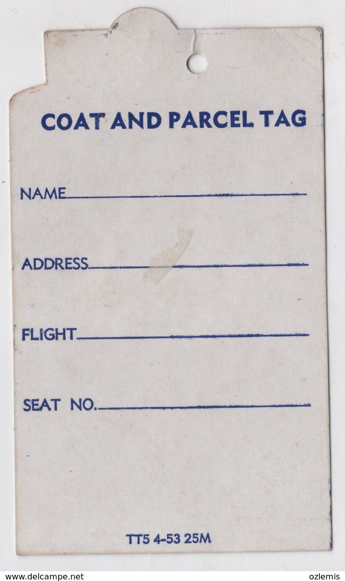 ALASKA AIRLINES COAT AND PARCEL TAG - World
