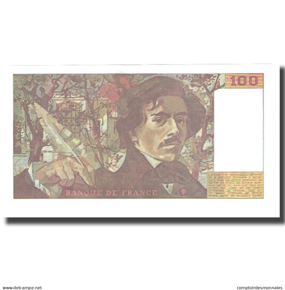 France, 100 Francs, Delacroix, 1990, D.Bruneel-B.Dentaud-A.Charriau, NEUF - 100 F 1978-1995 ''Delacroix''