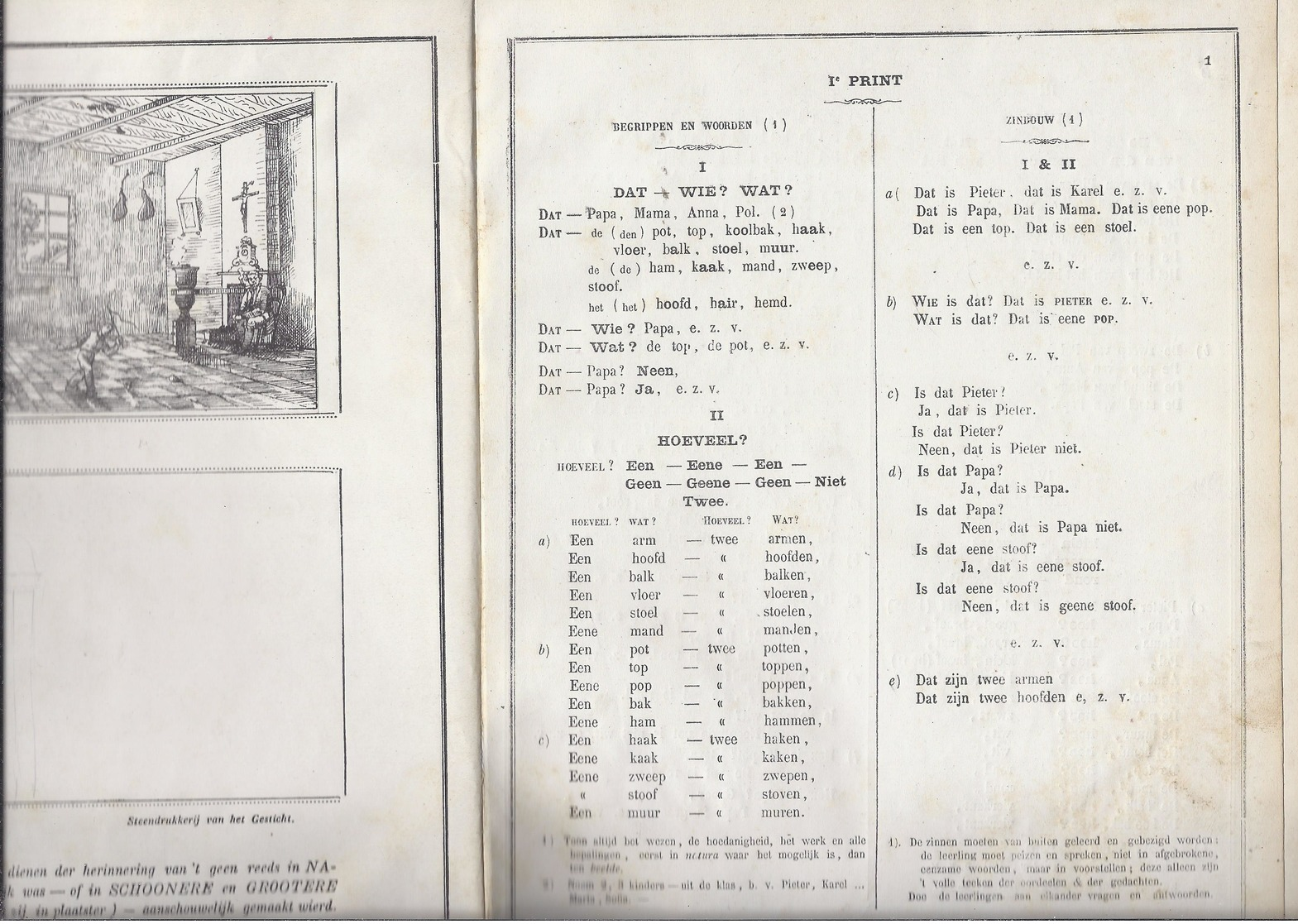 1888 AANSCHOUWINGS-TAAL- EN SPRAAKOEFENINGEN TEN GEBRUIKE IN 'T GESTICHT DER DOOFSTOMMEN TE BRUGGE GEZET EN GEDRUKT DOOR - Vecchi