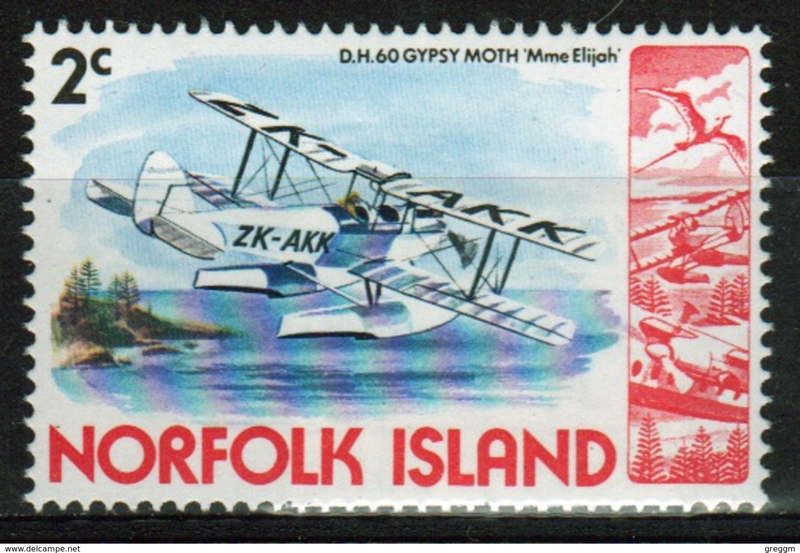 Norfolk Island Single 2c Definitive Stamp From The 1980 Aircraft Series. - Norfolk Island