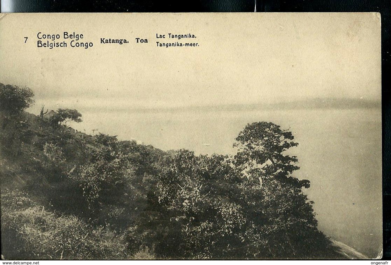 Carte N° 53. Vue 7. Katanga - Toa : Lac Tanganika (carte Neuve) - Postwaardestukken