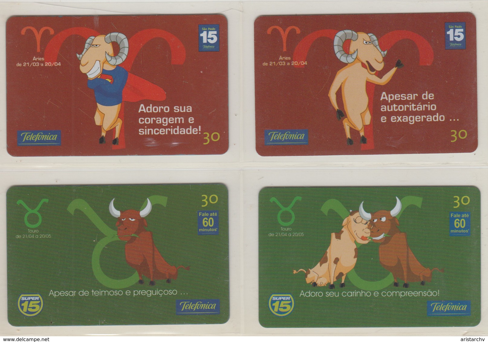 BRASIL 2002 ZODIAC HOROSCOPE ARIES TAURUS - Zodiac