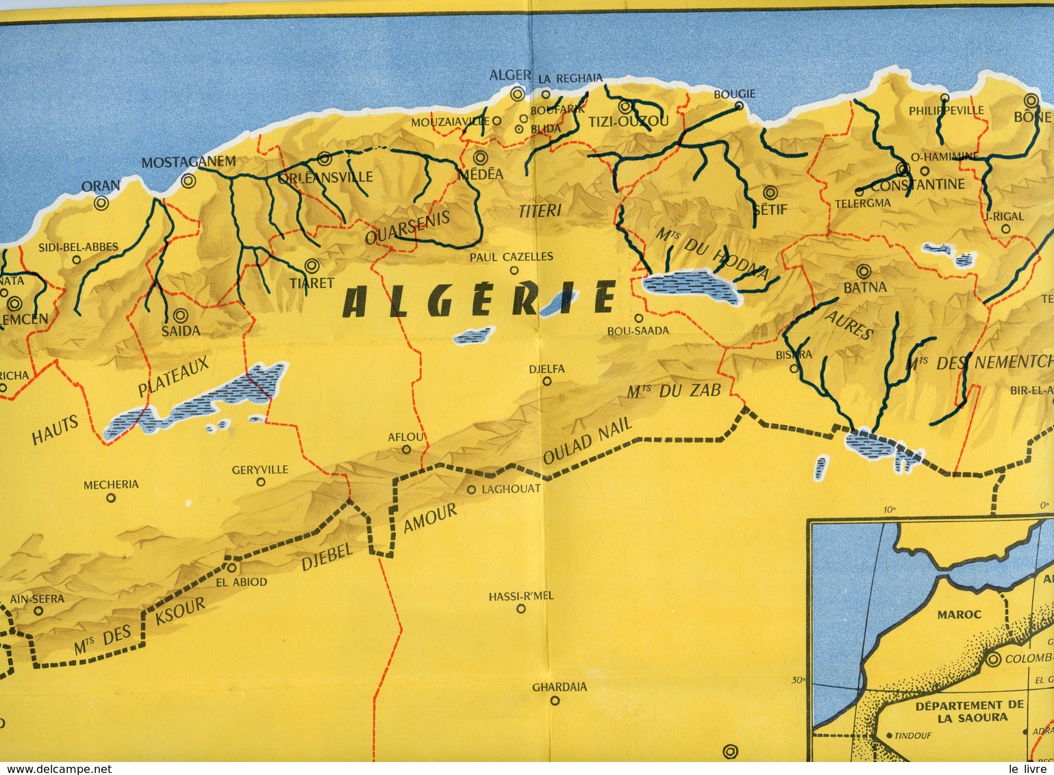 CARTE DEPLIANT ARMEE DE L'AIR EN ALGERIE VERS 1960 - Fliegerei