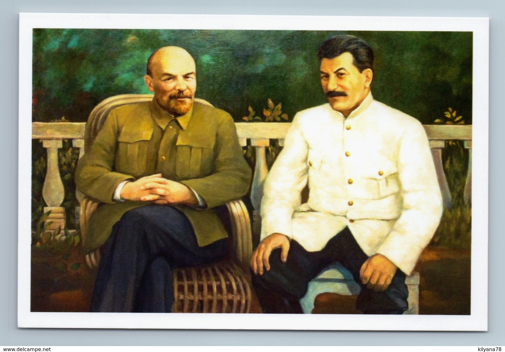 LENIN And STALIN Leaders Of Soviet Communists Propaganda USSR New Postcard - Non Classificati