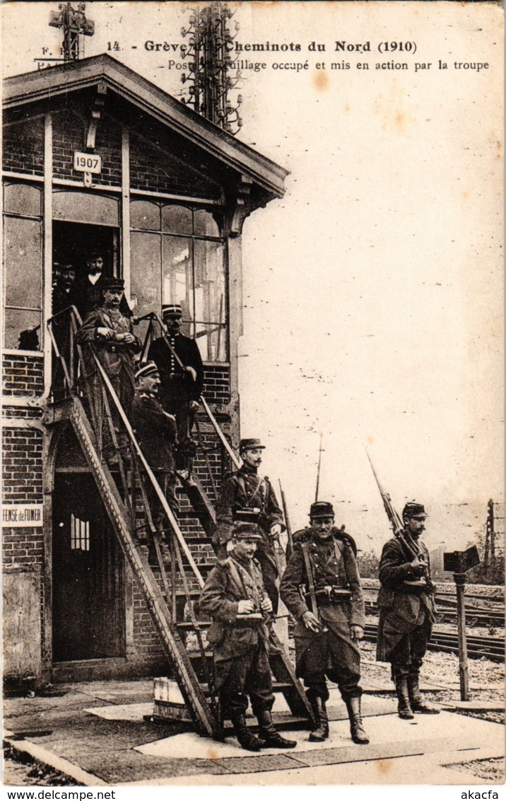 CPA PARIS Greve Des Cheminots Du Nord 1910 Poste (971776) - Streiks