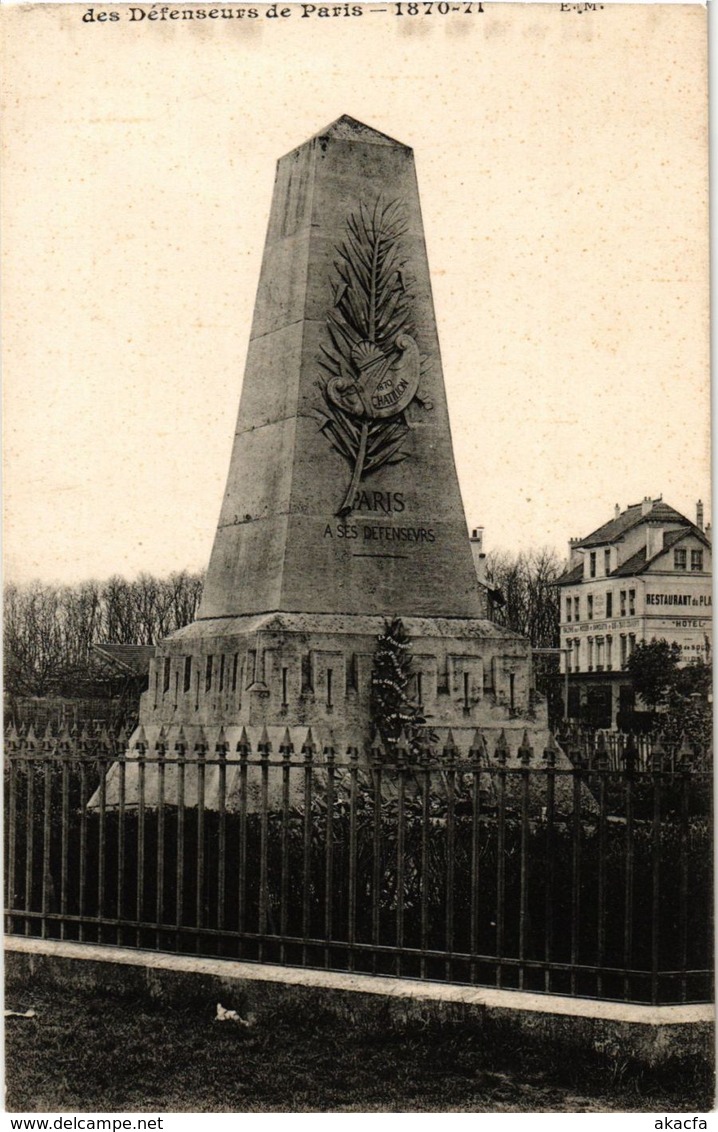CPA PARIS Monument Des Défenseurs Du Paris (305331) - Statues