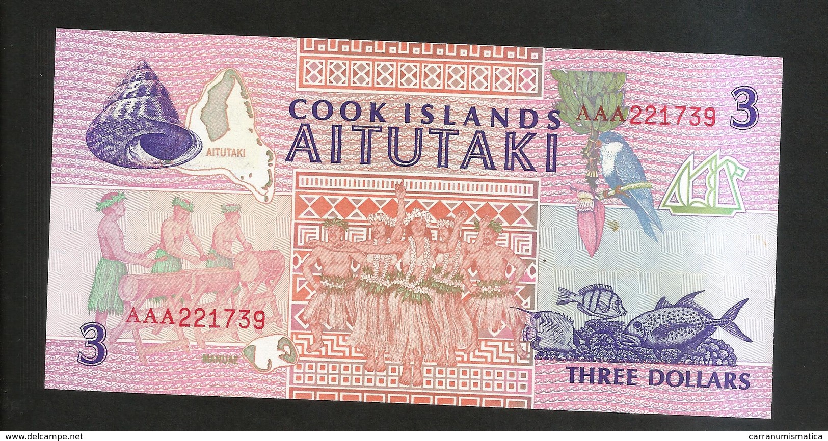 ISOLE COOK - Cook Island - 3 Dollars (1992) - Cook Islands