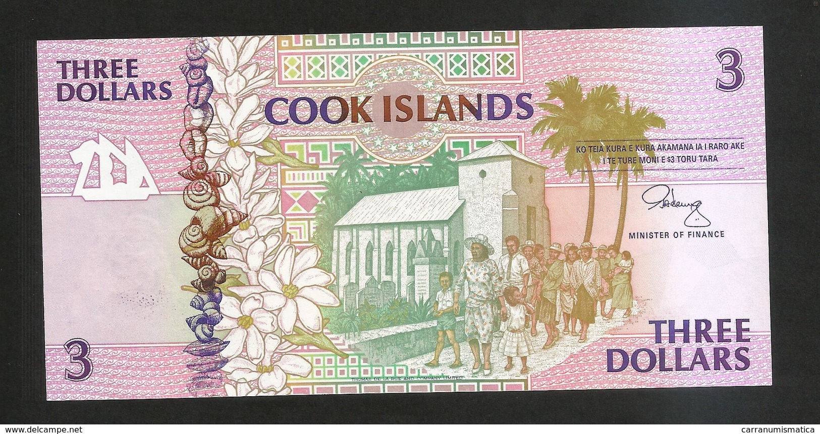 ISOLE COOK - Cook Island - 3 Dollars (1992) - Cook