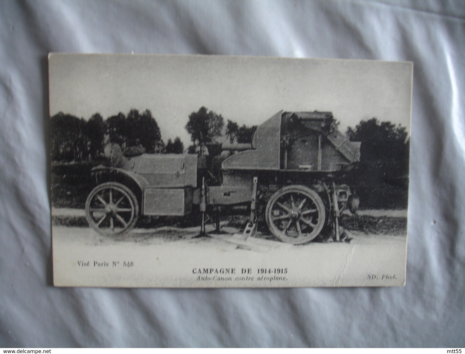 Auto Canon Contre Aeroplane Guerre 14.18 - Guerra 1914-18