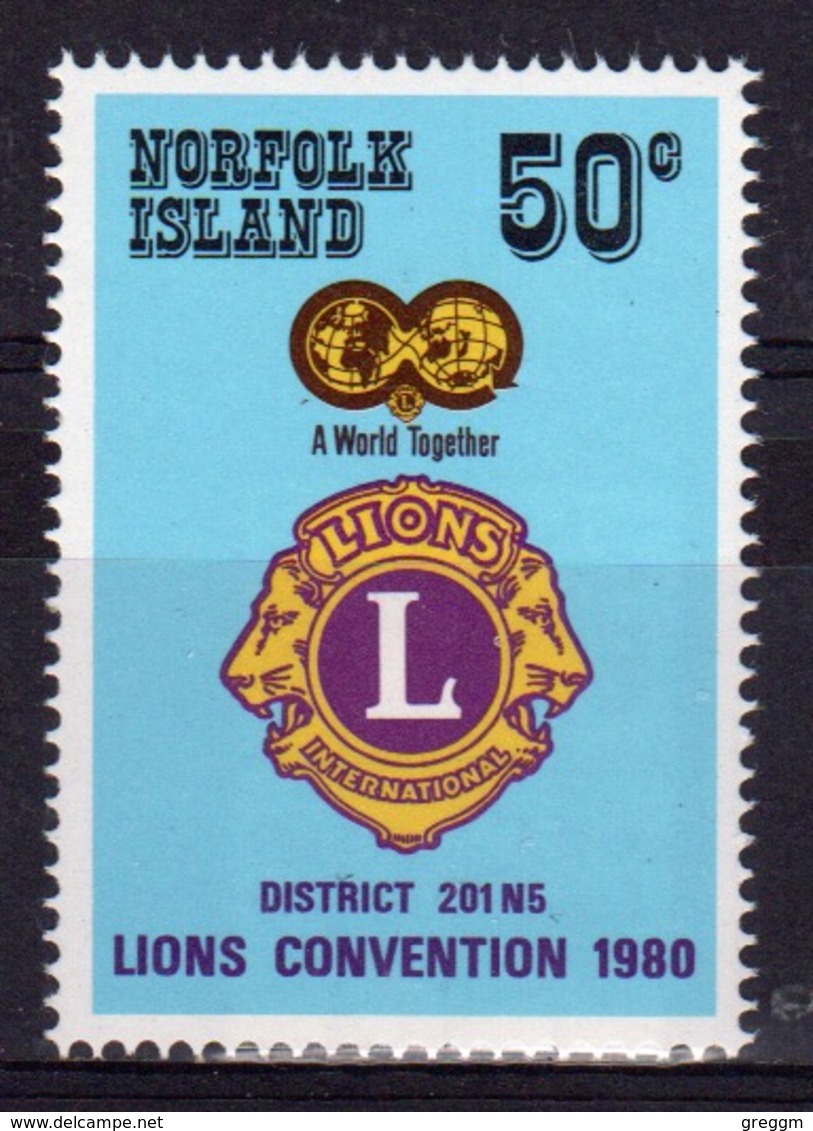 Norfolk Island Single 50c  Stamp To Celebrate Lions Convention. - Norfolk Island