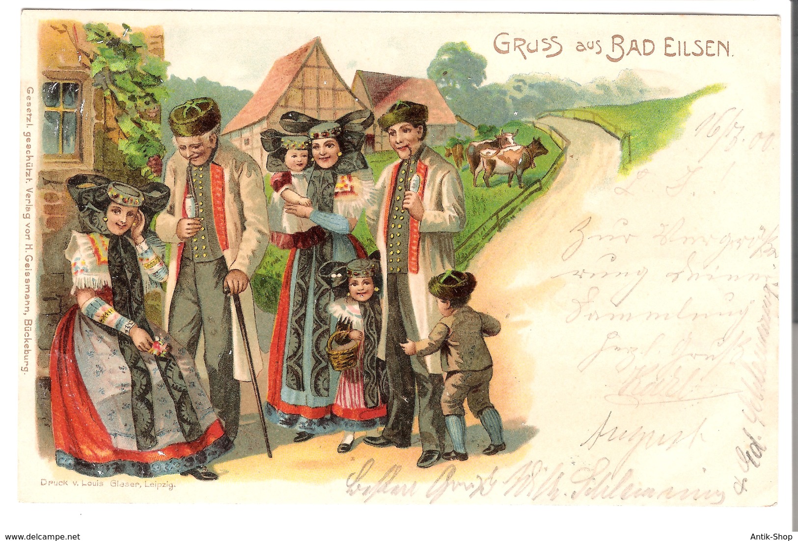 Bad Eilsen - Familie In Trachten-Kleidung - Von 1900  (4243) - Schaumburg