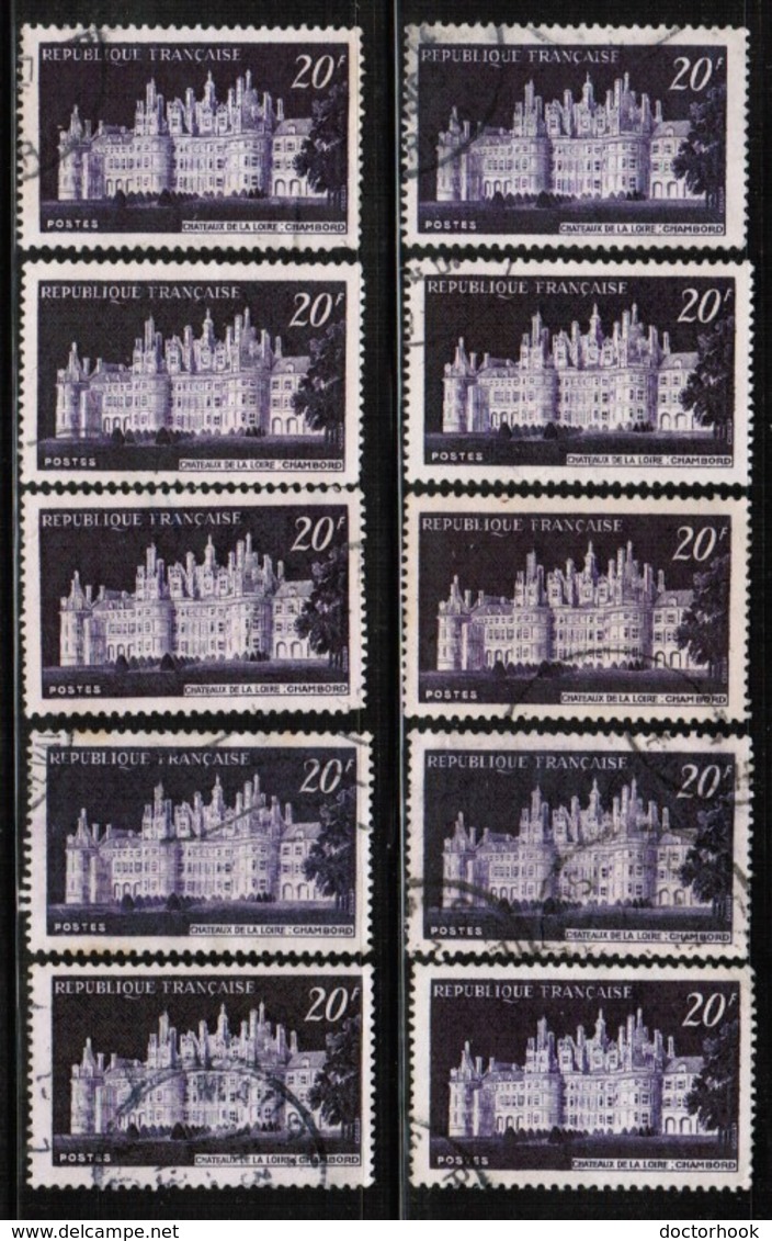 FRANCE  Scott # 678 USED WHOLESALE LOT OF 10 (WH-352) - Usati