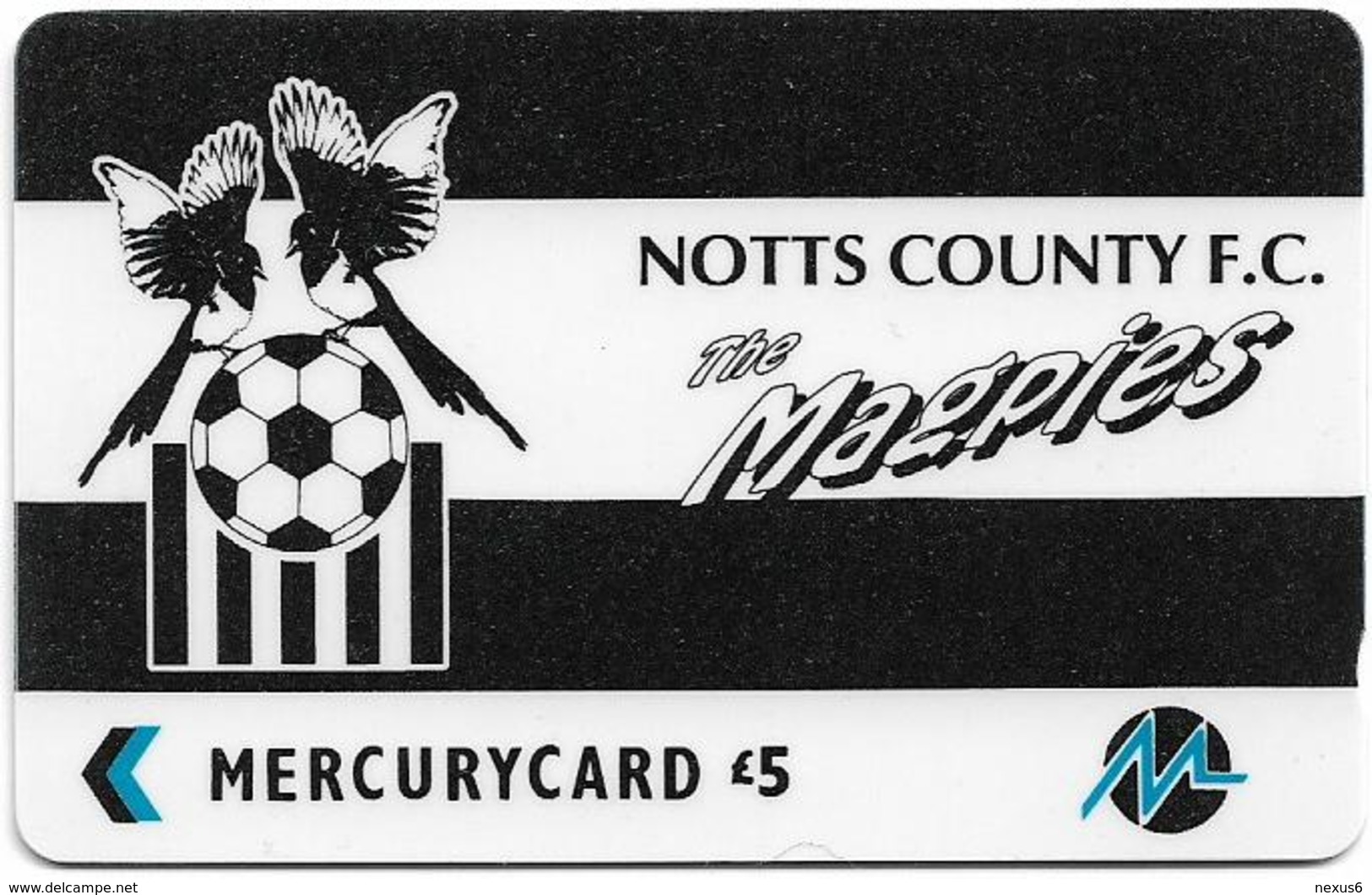 UK (Paytelco) - Football Clubs - Notts County Logo - 4PFLA, 5.900ex, Used - [ 4] Mercury Communications & Paytelco