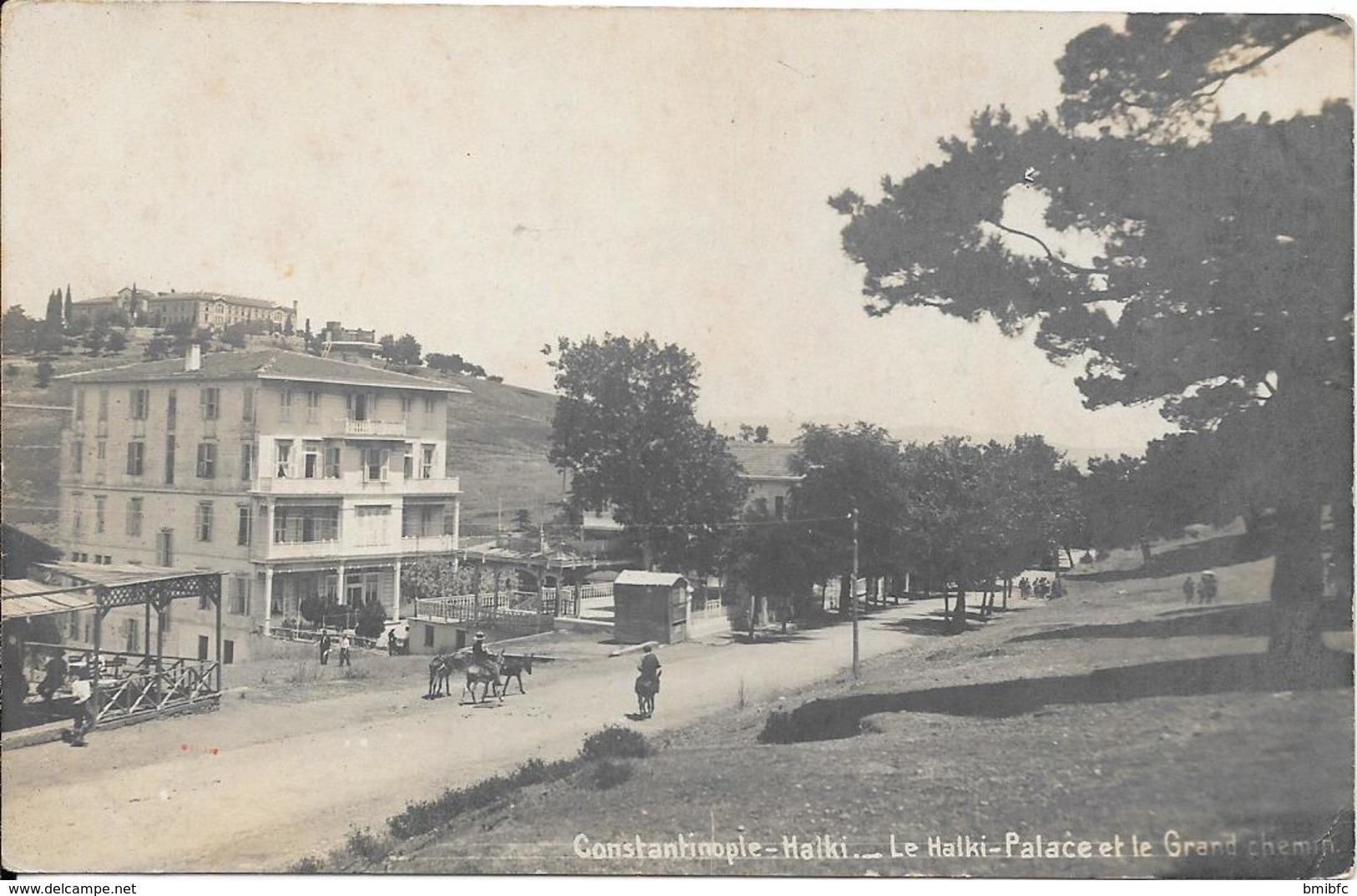Carte Photo - CONSTANTINOPLE - Halki - Le Halki Palace Et Le Grand Chemin - Turquie