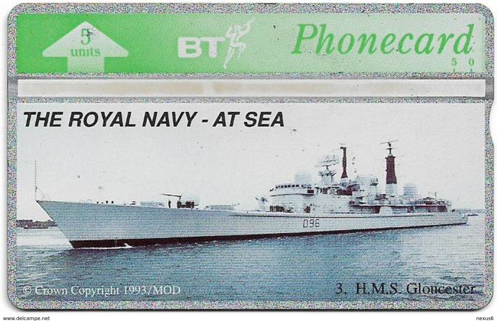 UK - BT - L&G - BTG-244 - Royal Navy At Sea, HMS Gloucester - 402E - 5Units, 600ex, Mint - BT Edición General