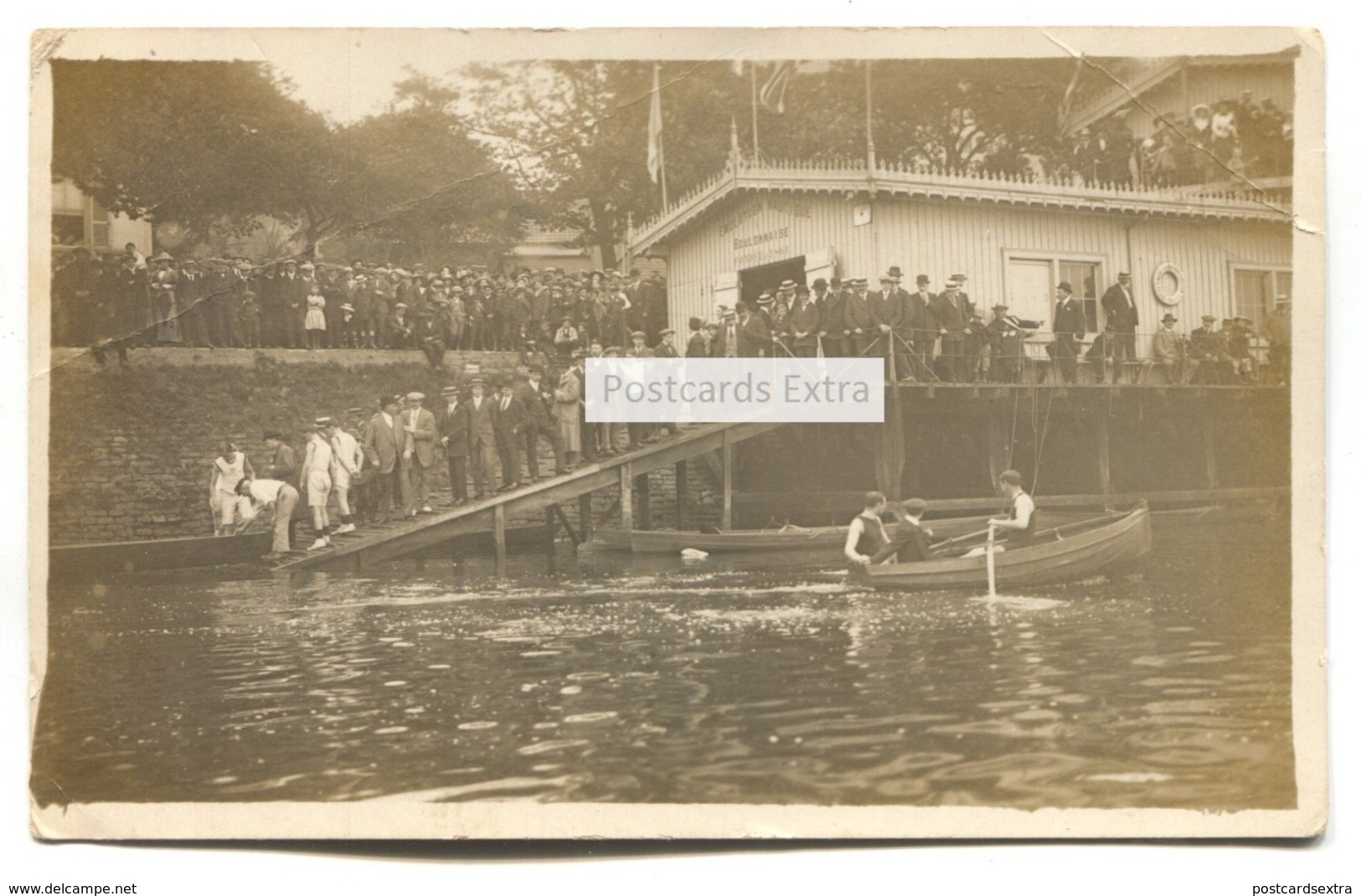 Boulogne-sur-Mer (62) - Emulation Nautique Boulonnaise, Boating / Rowing Club - First World War Real Photo Postcard? - Boulogne Sur Mer