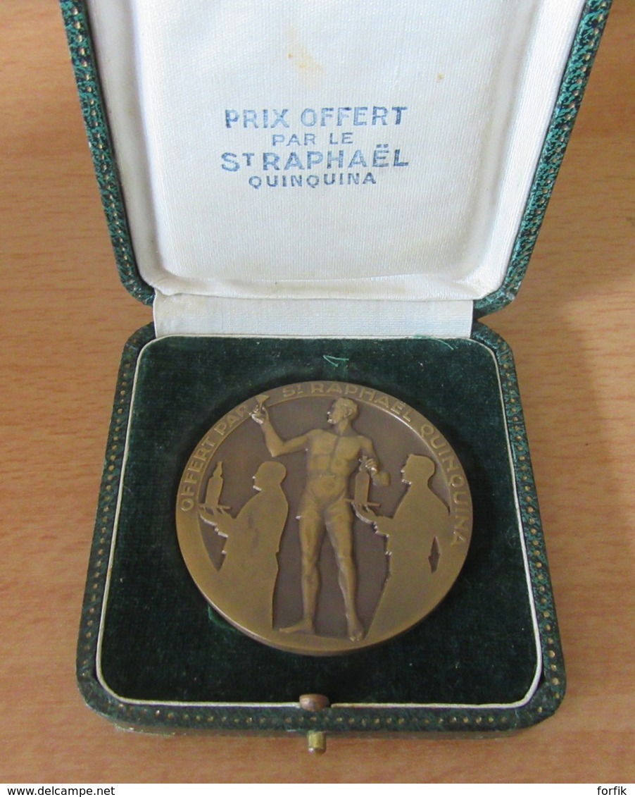 SPORT / PETANQUE - Médaille Signée CONTAUX En Bronze - Prix St Raphaëm Quinquinna - Achat Immédiat - Profesionales / De Sociedad