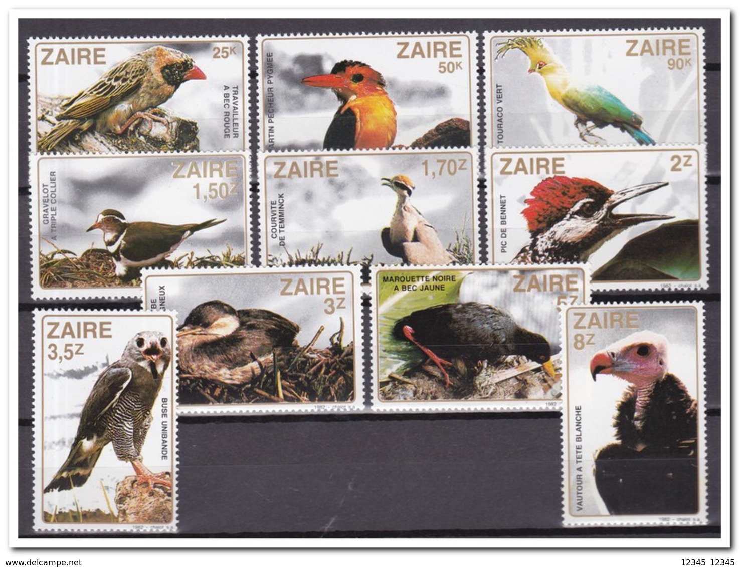 Zaïre 1982, Postfris MNH, Birds - Ongebruikt