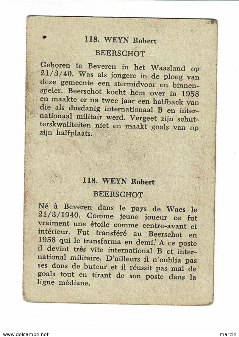 WEYN Robert  Beerschot - Trading Cards