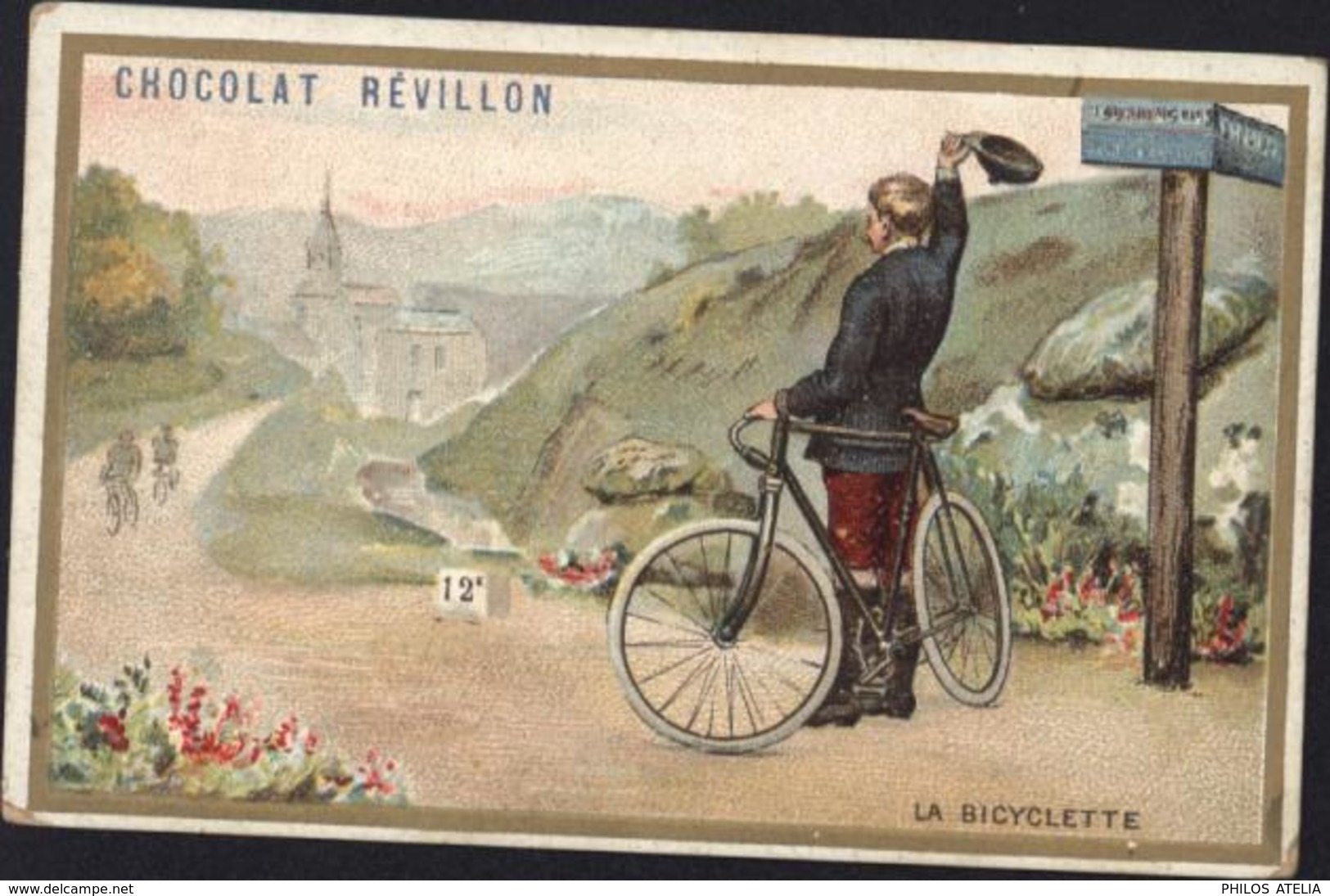 Chromo Chocolat Révillon La Bicyclette - Revillon