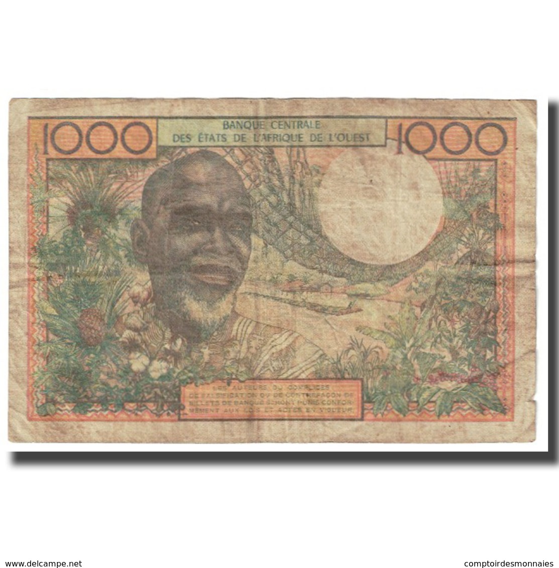 Billet, West African States, 1000 Francs, KM:103Aa, TB - West-Afrikaanse Staten